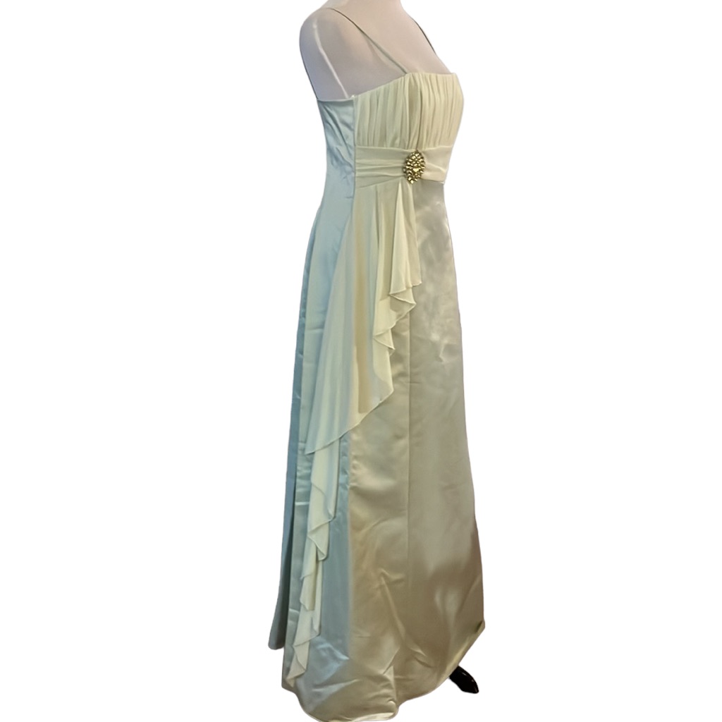 496 Nwt Satin Spaghetti Strap Formal